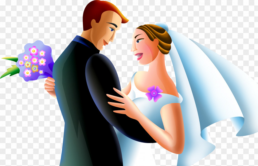 Cartoon Married Couple Marriage Kilobyte Animation PNG