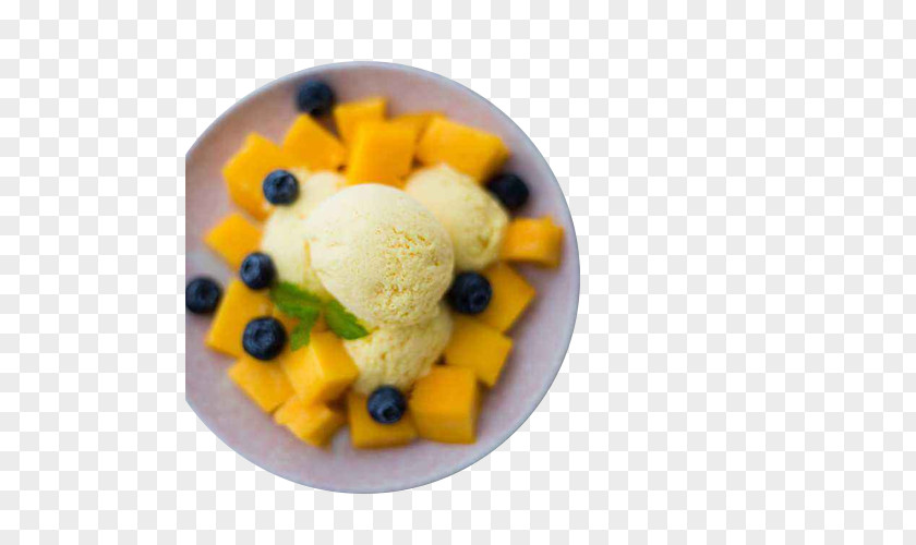 Mango Yogurt Ice Cream Coffee Frozen Vegetarian Cuisine PNG