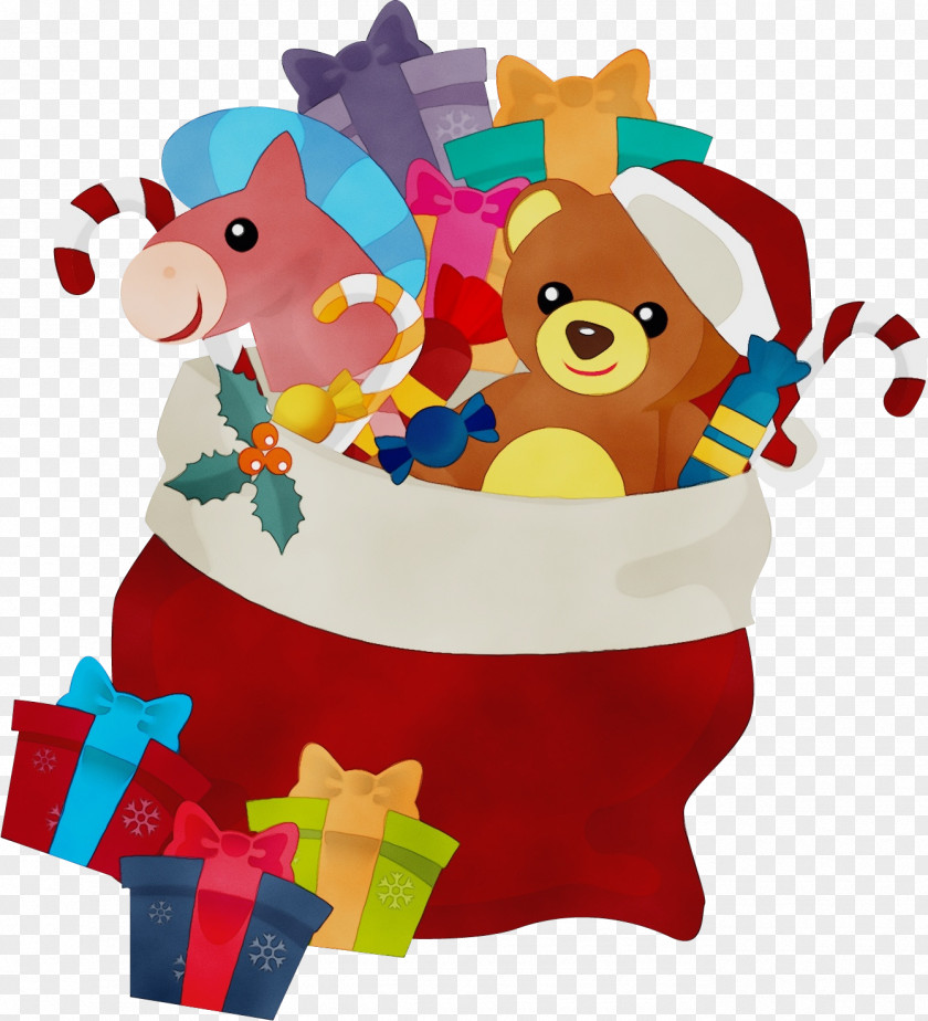 Cartoon Infant Christmas Stockings PNG
