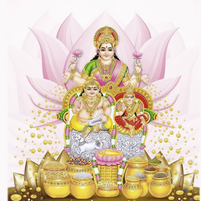 Goddess Shiva Kubera Lakshmi Wealth Mantra PNG