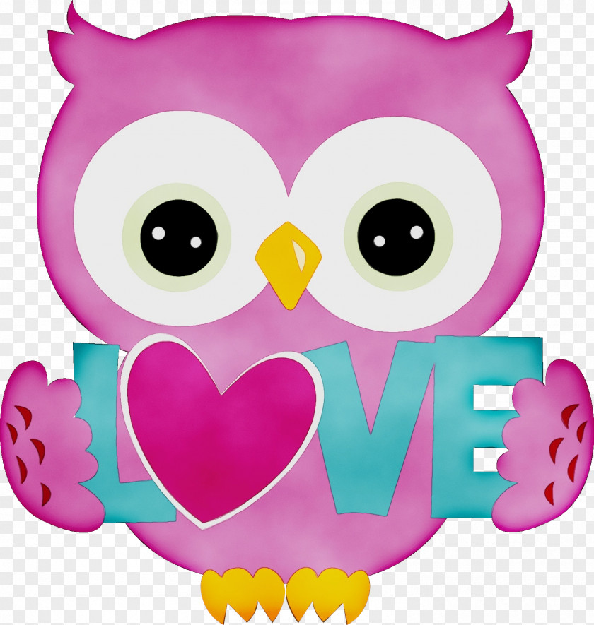 Love Magenta Owl Pink Clip Art Cartoon Purple PNG