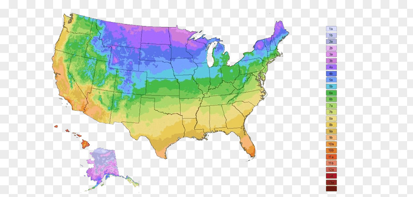 Map Hardiness Zone United States Department Of Agriculture Gardening PNG