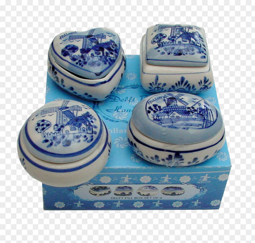 Medicine Box Ceramic Blue And White Pottery Porcelain PNG