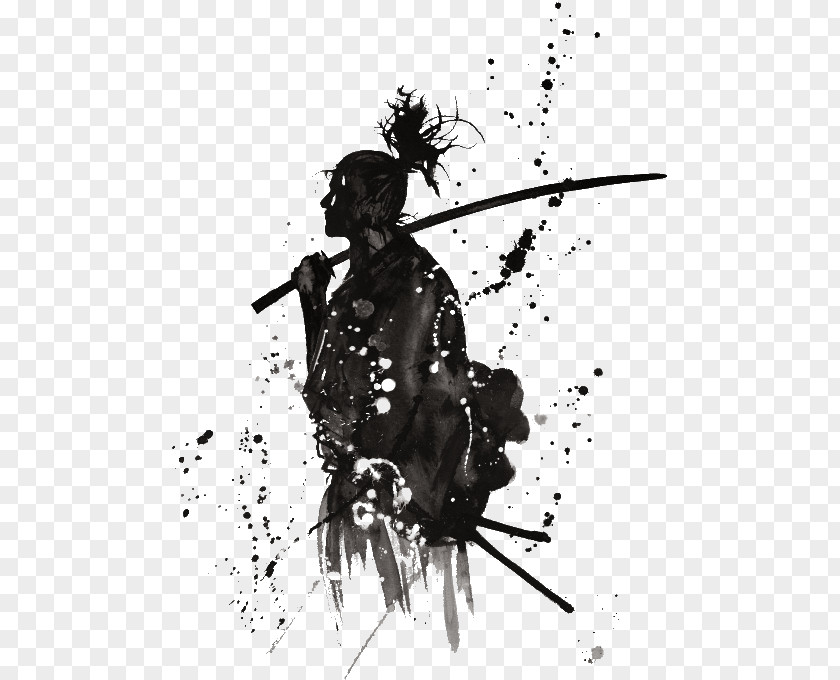 Samurai Japan Katana Warrior PNG