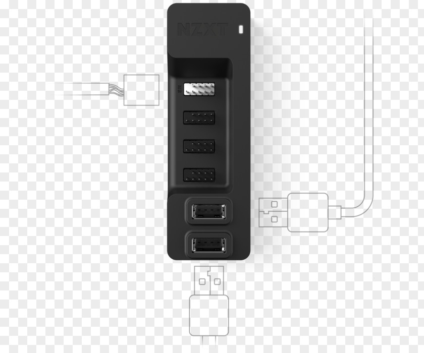 USB Hub Ethernet Electronics Nzxt Computer Hardware PNG