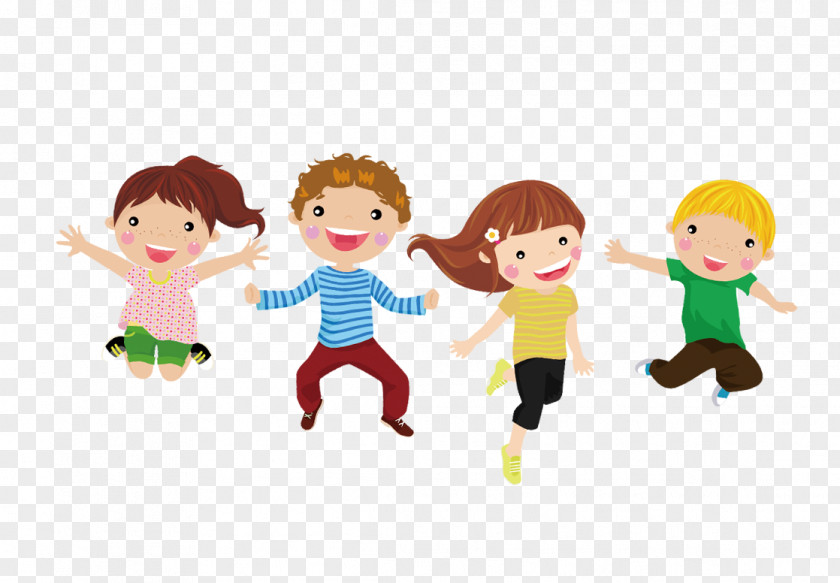 Children Jump Child Cartoon Illustration PNG