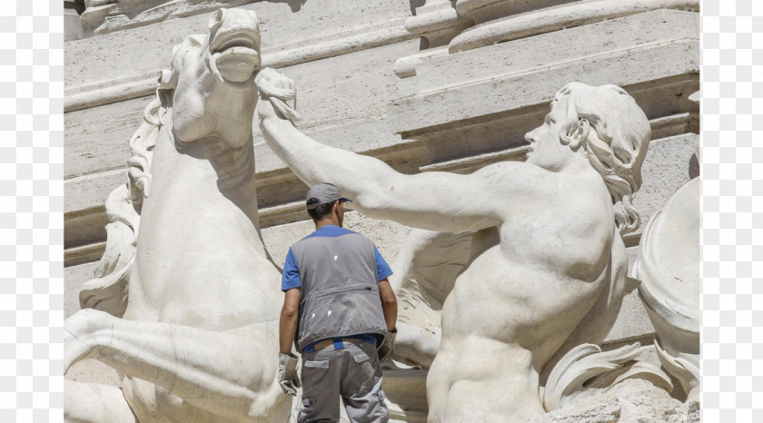 Fontana Di Trevi Statue Classical Sculpture Stone Carving Stock Photography PNG