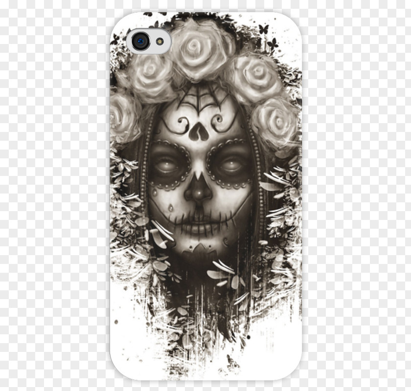 La Calavera Catrina Day Of The Dead Death Black-and-gray PNG