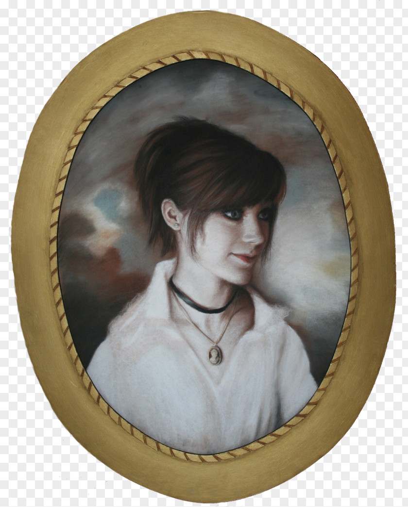 Portrait Of A Young Woman Oval PNG