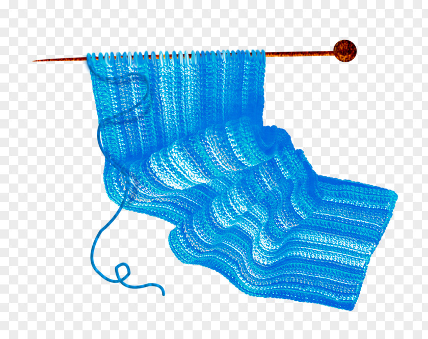 Blue Knitting Sweater PNG