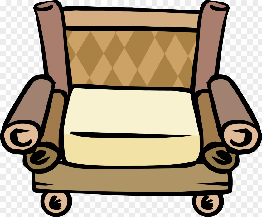 Chair Club Penguin Couch Futon Clip Art PNG