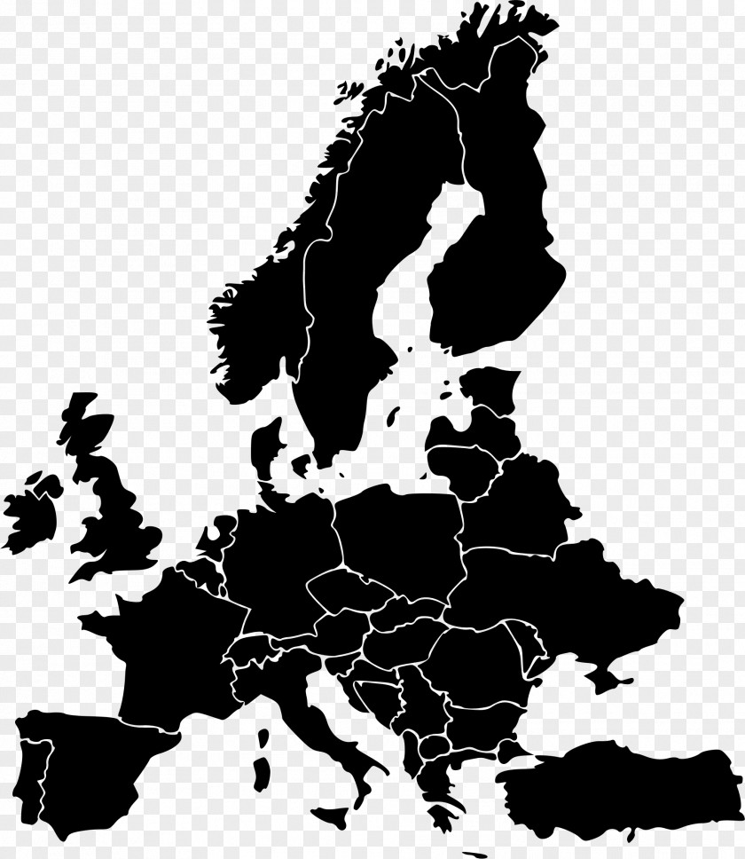 Europe Globe Vector Map Clip Art PNG