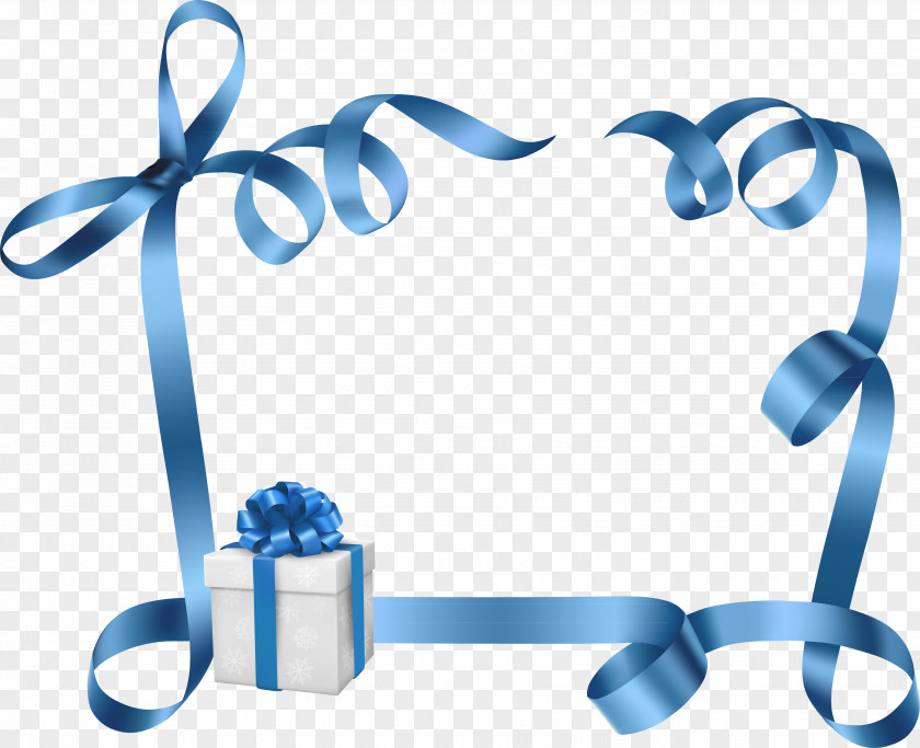 Satin Gift Blue Stock Photography PNG