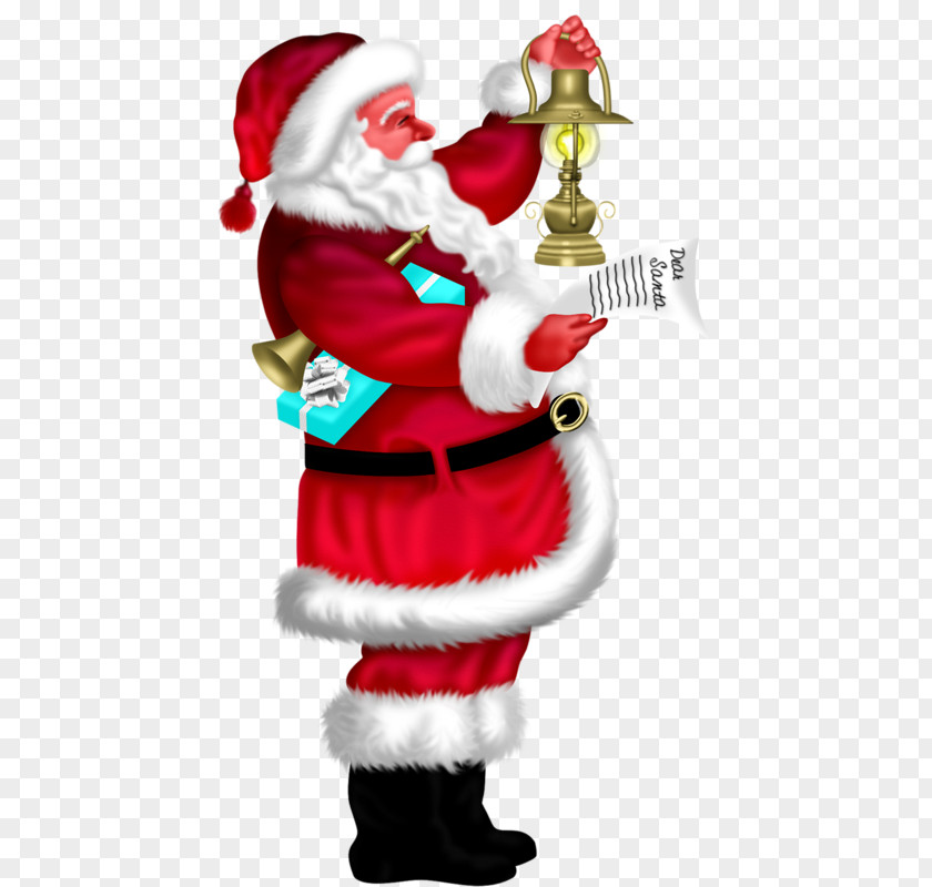 Santa Claus With A Lantern Rudolph Christmas Clip Art PNG