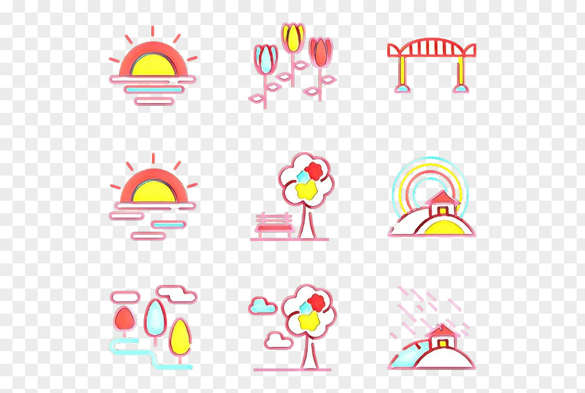Baby Products Pink Yellow Text Line PNG