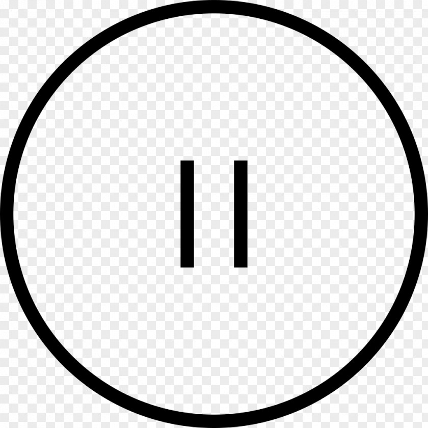 Pause Button Line Art Circle Symbol Clip PNG