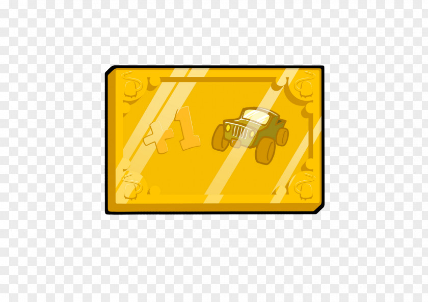 Plaque Yellow Rectangle PNG