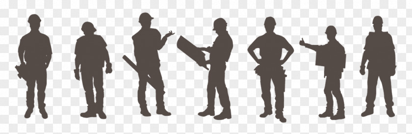 Silhouette Laborer Construction Worker Architectural Engineering PNG