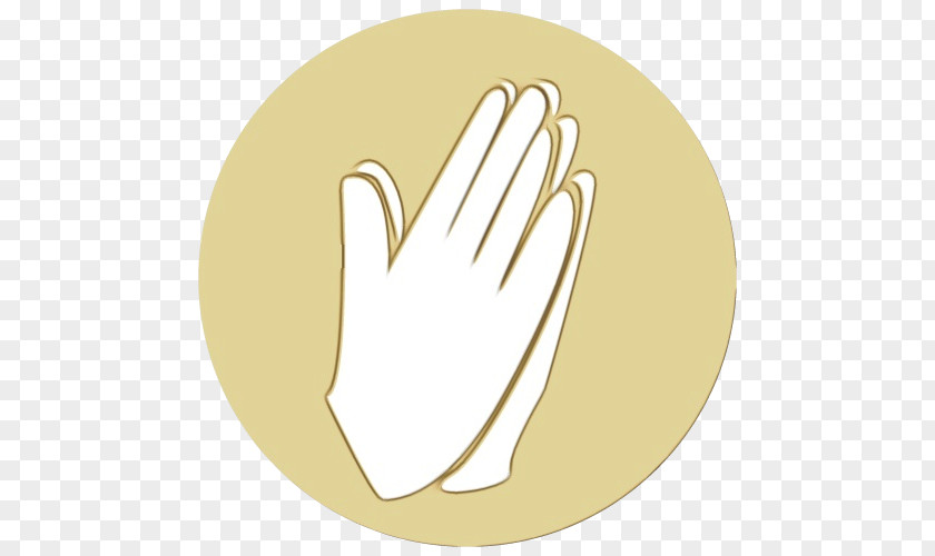 Symbol Beige Hand Finger Yellow Gesture Glove PNG
