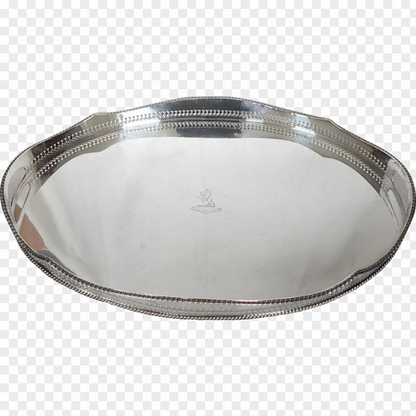 Tray Platter Silver Plate Tableware PNG