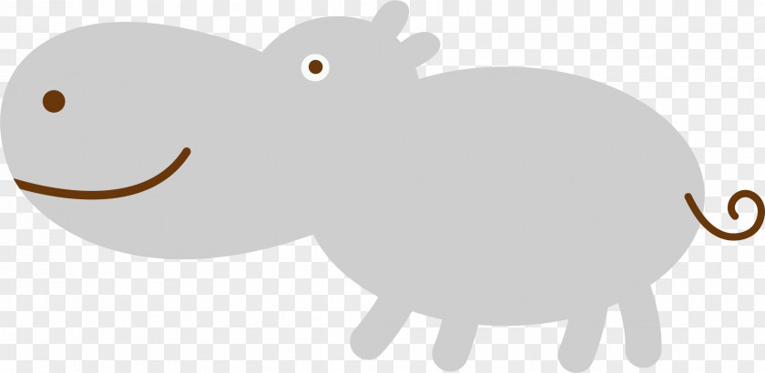Vector Cute Hippo Domestic Pig Dog Horse Cattle Canidae PNG