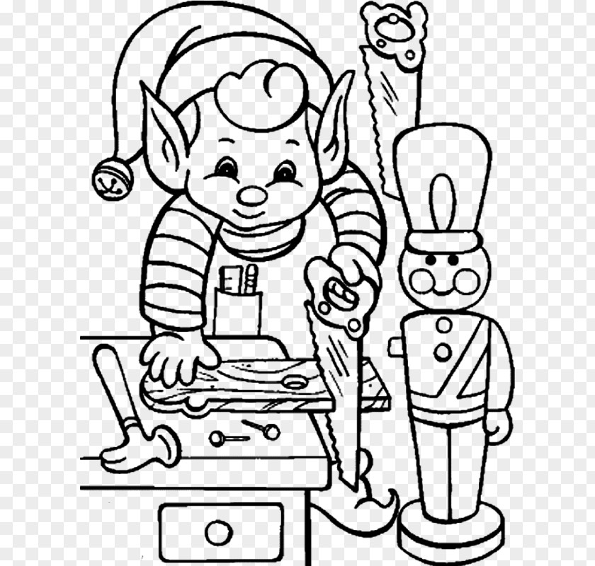 Pippi Longstocking Christmas Elf Santa Claus The On Shelf Coloring Book PNG