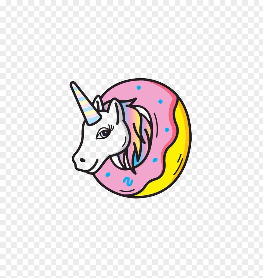 Unicorn And Donuts Doughnut We Heart It Wallpaper PNG