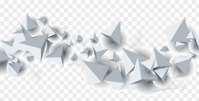 Vector Cartoon Silver Triangle Material Graphic Design PNG