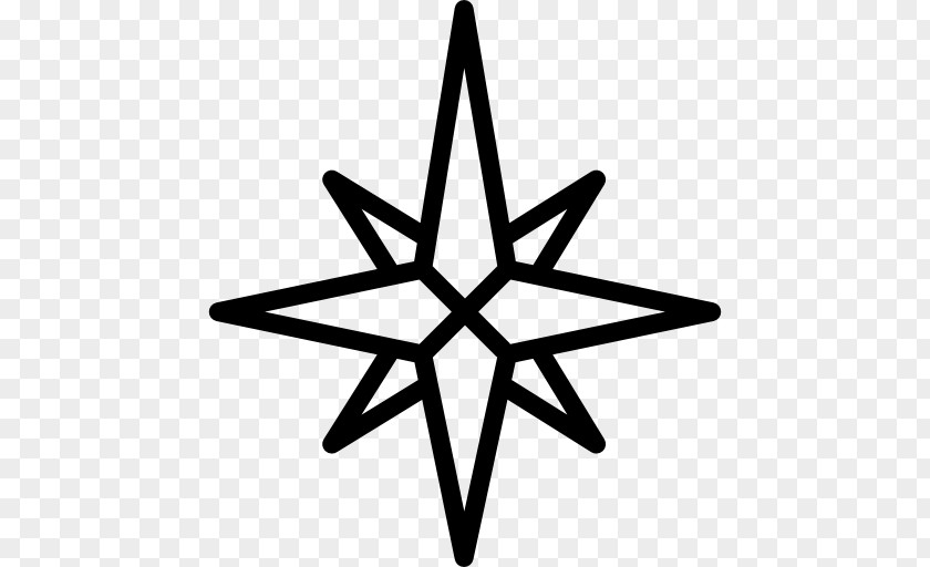 Star Wind Rose Polaris Compass PNG