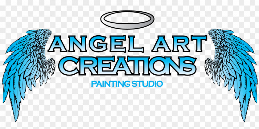 Watercolor Angel Feather Logo Beak Font PNG