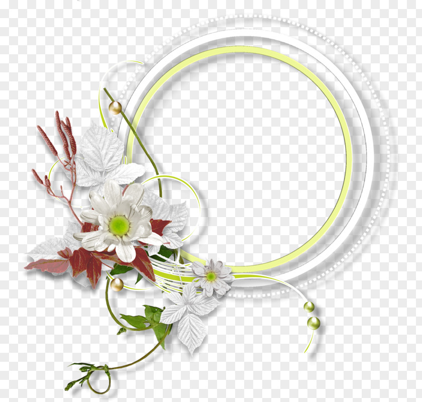 Flower Decoration Creative Circle Border PNG