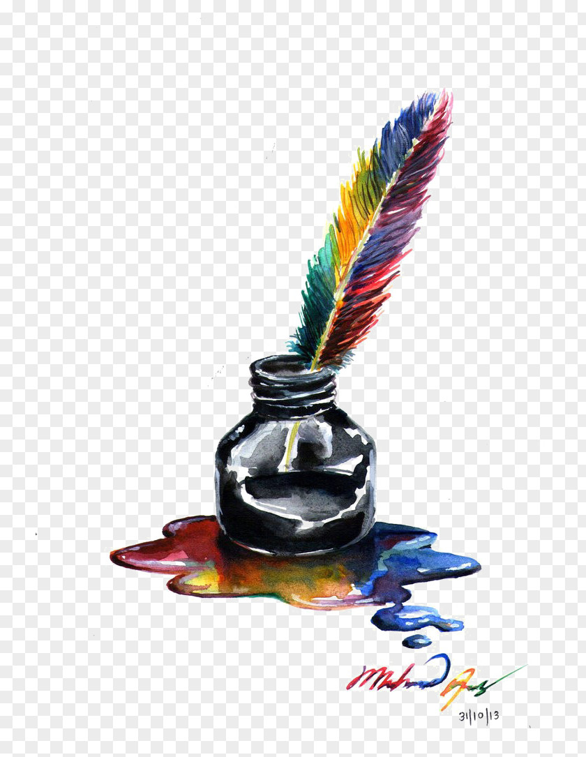 Ink Pot Image Hindi Clip Art PNG