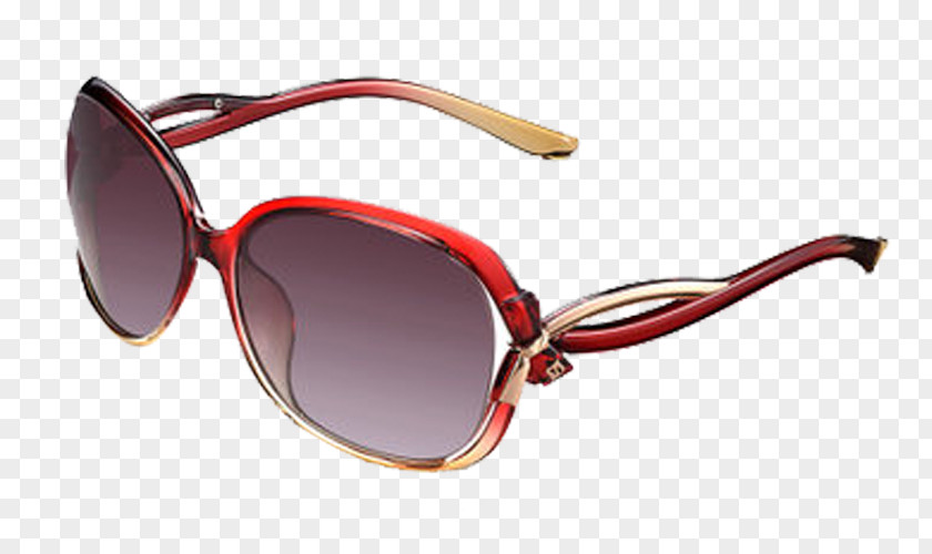 Big Red Sunglasses Twist Goggles Polarized Light PNG