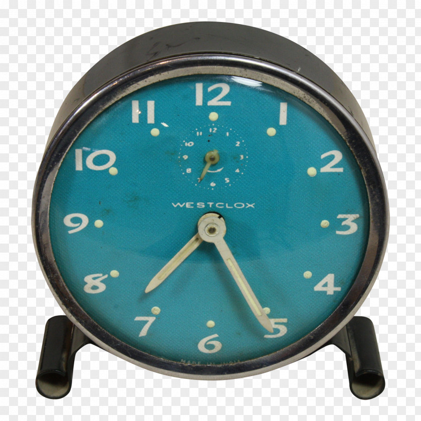 Clock Alarm Clocks Turquoise Teal Cobalt Blue PNG