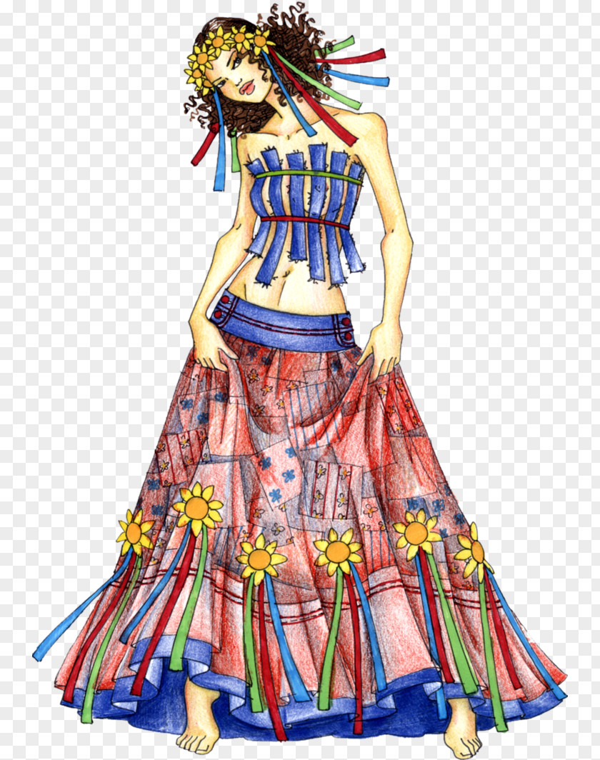 Traditional Illustration Fashion 1960s Clothing Design PNG