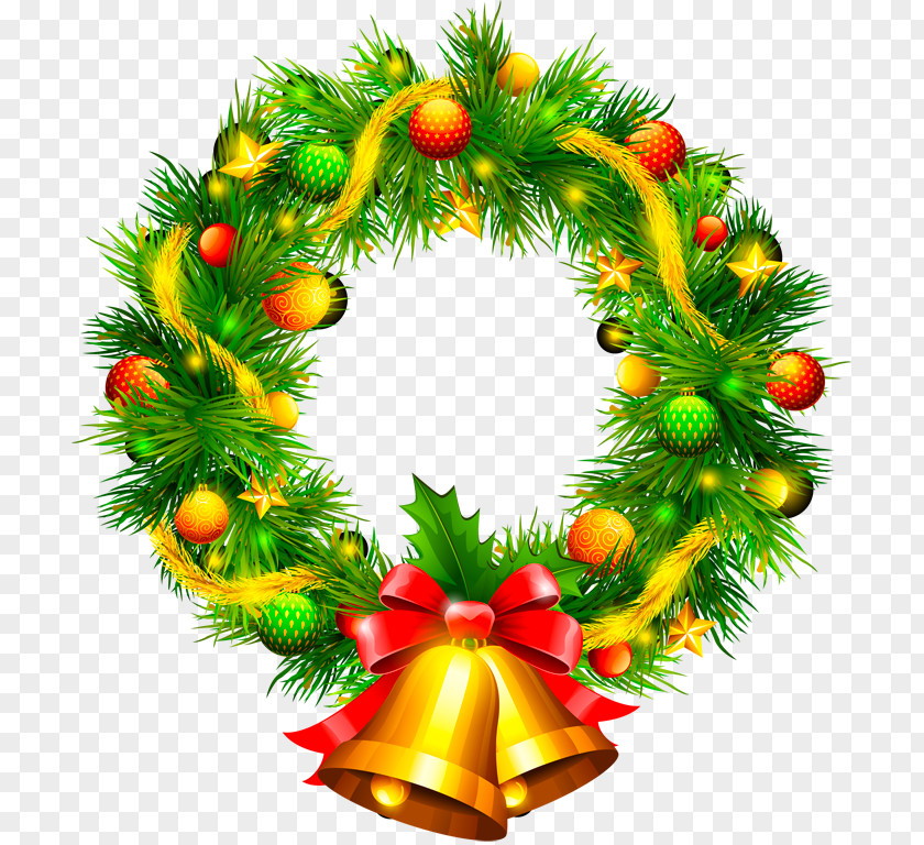 Christmas Decoration Wreath Clip Art PNG