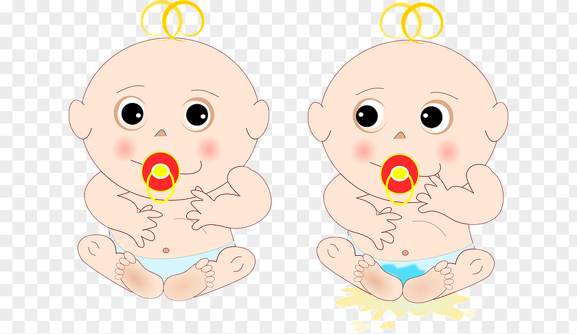 Cute Little Baby Infant Child Twin Pacifier PNG