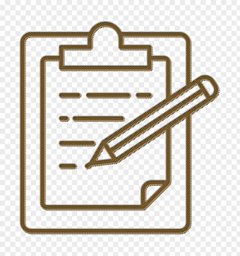Line Art Documents Icon Clipboard PNG