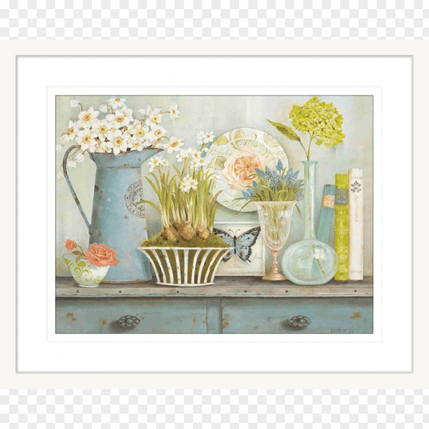 Paint Floral Design Painting Decoupage Art PNG