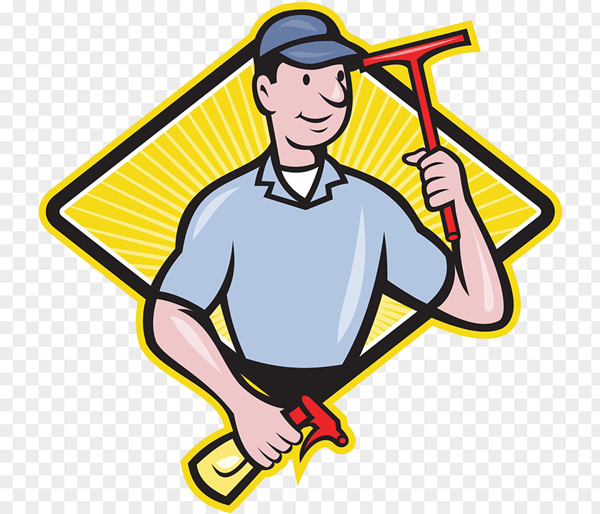 Window Cleaner Clip Art Illustration PNG