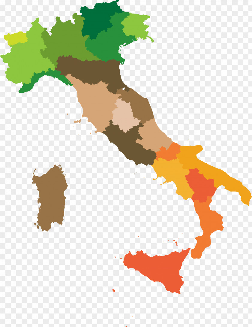 Map Northern Italy Map. Clip Art Vector Graphics PNG