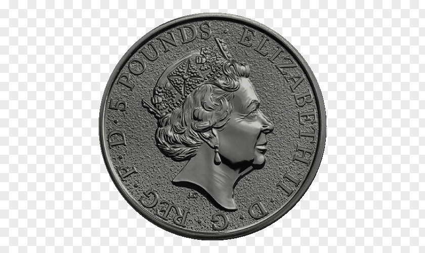 Queens United Kingdom Currency Royal Mint The Queen's Beasts Silver Coin Bullion PNG