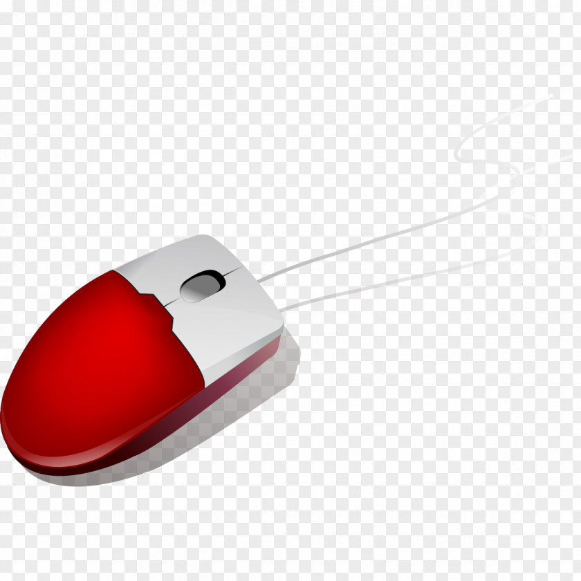 Red Wired Mouse Computer Mickey Mousepad Pointer PNG