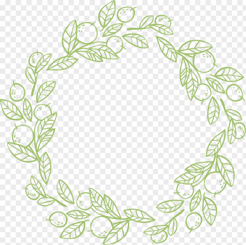 Garland Lace Hand-painted Border Wreath Christmas Auglis PNG