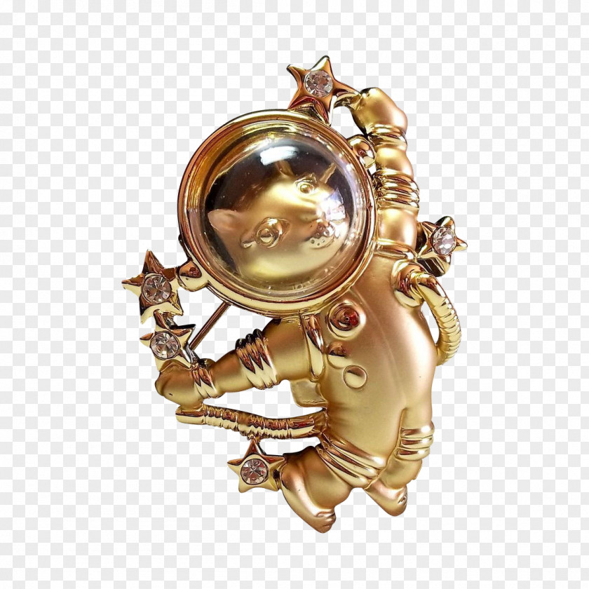 Gold Brooch Locket 01504 Body Jewellery PNG