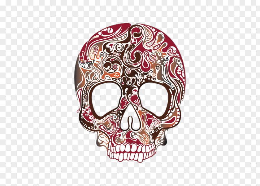 Skull Calavera Sticker Decal Label PNG