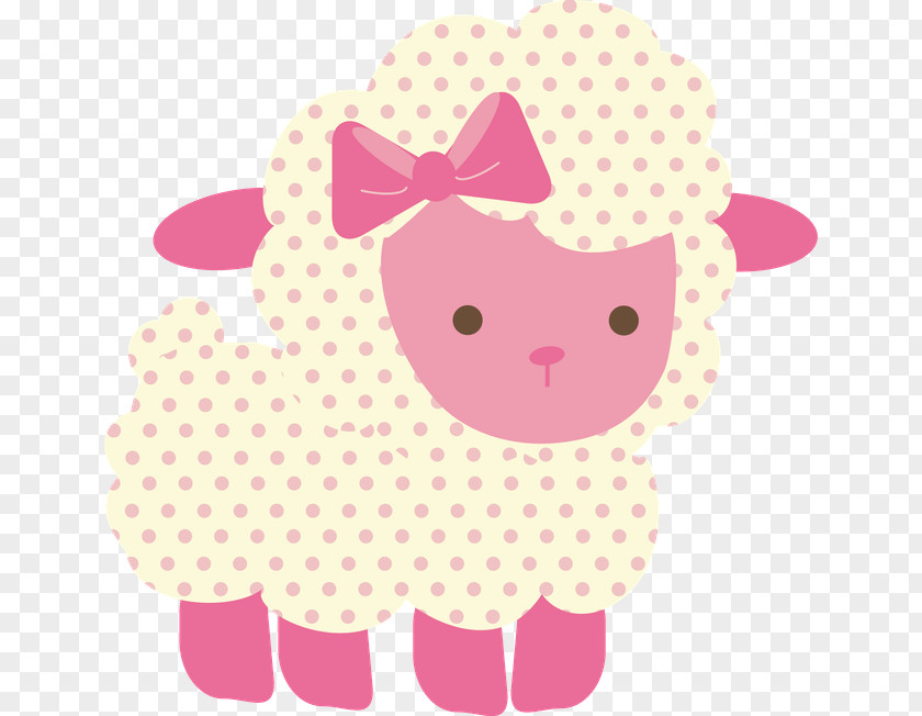 Polka Dot Pink Baby Shower PNG