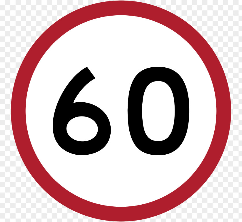 Thailand Prohibitory Traffic Sign Regulatory Road Speed Limit PNG