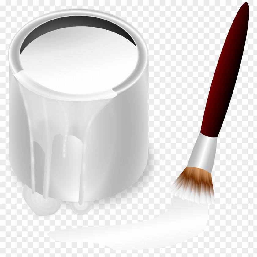 White Bucket Cliparts Paintbrush Painting Clip Art PNG