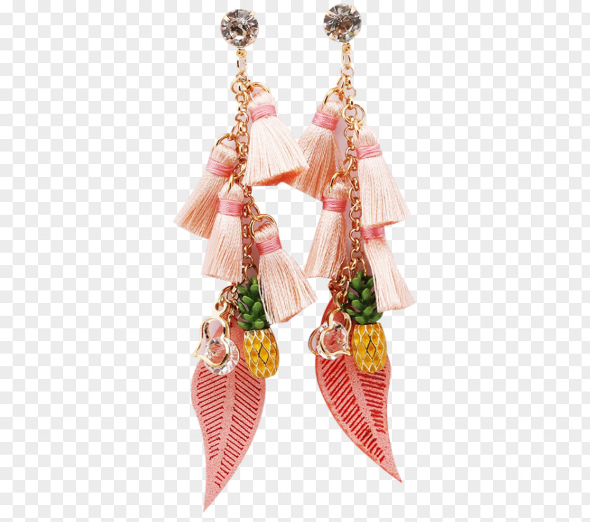 Chain Earring Imitation Gemstones & Rhinestones Body Jewellery Christmas Ornament PNG